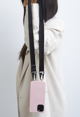 Lanière modulable All Black + embout rose