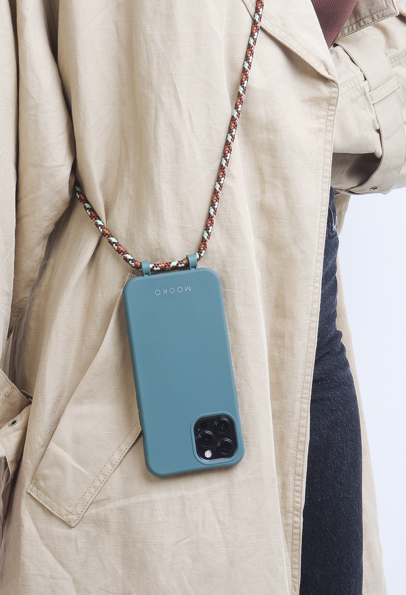 Ensemble coque silicone Océan + cordon modulable Forest